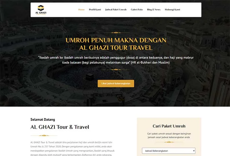 Jasa Pembuatan Website Travel Haji Murah Terbaik PRO Gud